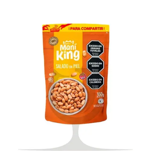 Mani King Frito Salado con Piel - 350grs